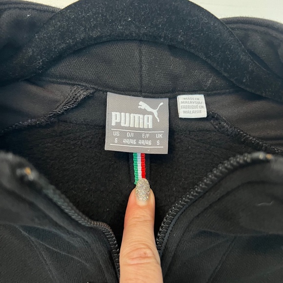 Puma X Ferrari Mens Black/Gray Full Zip Racing Jacket Size M - Picture 2 of 10